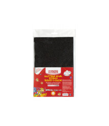 Hirtie gumata cu sclipici Autoadeziva (Foamiran) 20x30cm 2mm. Neagra, set din 5 bucăți